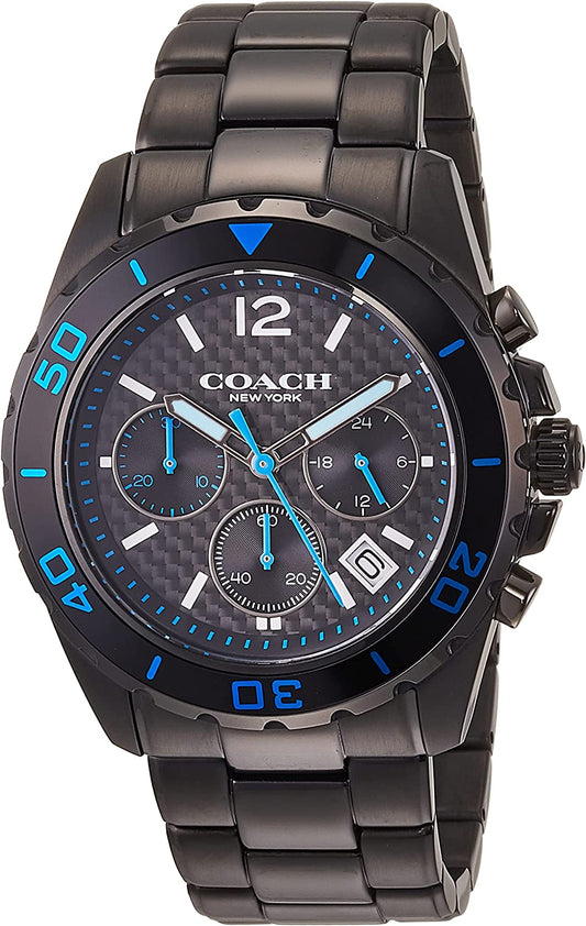 Coach Kent Chronograph Black & Blue Men's Watch  14602562 - Dawson Watches