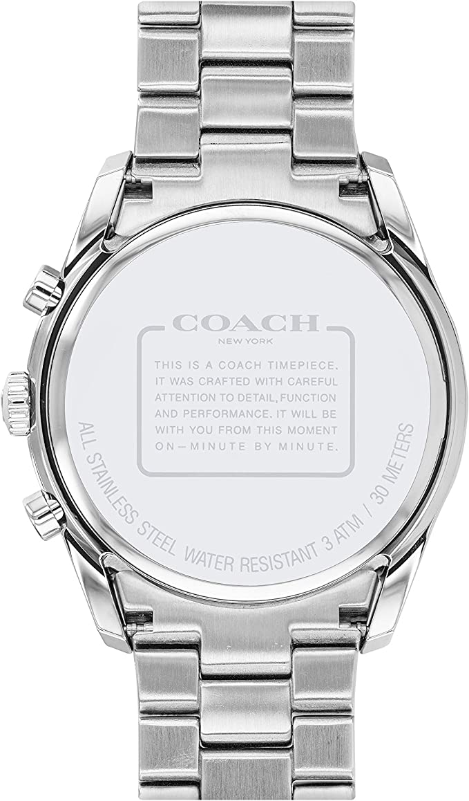Coach Thompson Silver Black Dial Sports Men's Watch 14602385 - Dawson Watches #3