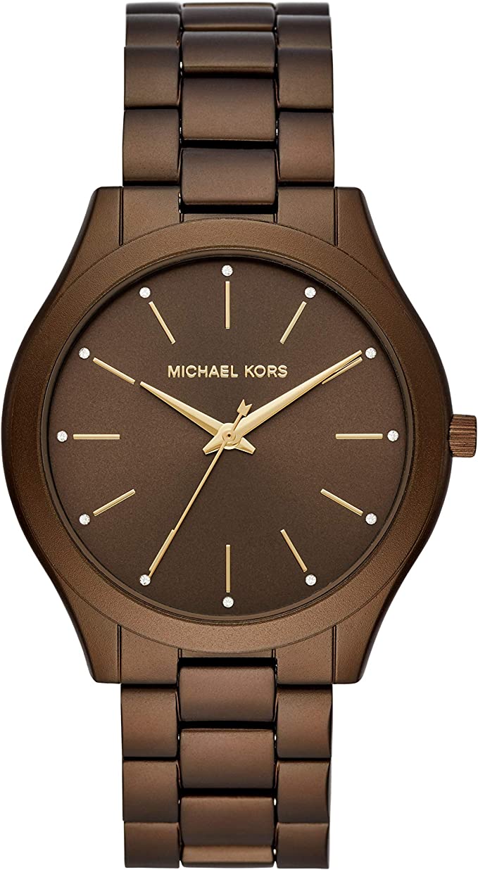Michael Kors Slim Runway Brown Unisex Watch  MK4508 - Kiwi Watches