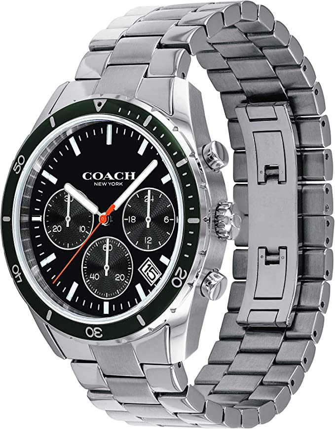 Coach Thompson Silver Black Dial Sports Men's Watch 14602385 - Dawson Watches #2