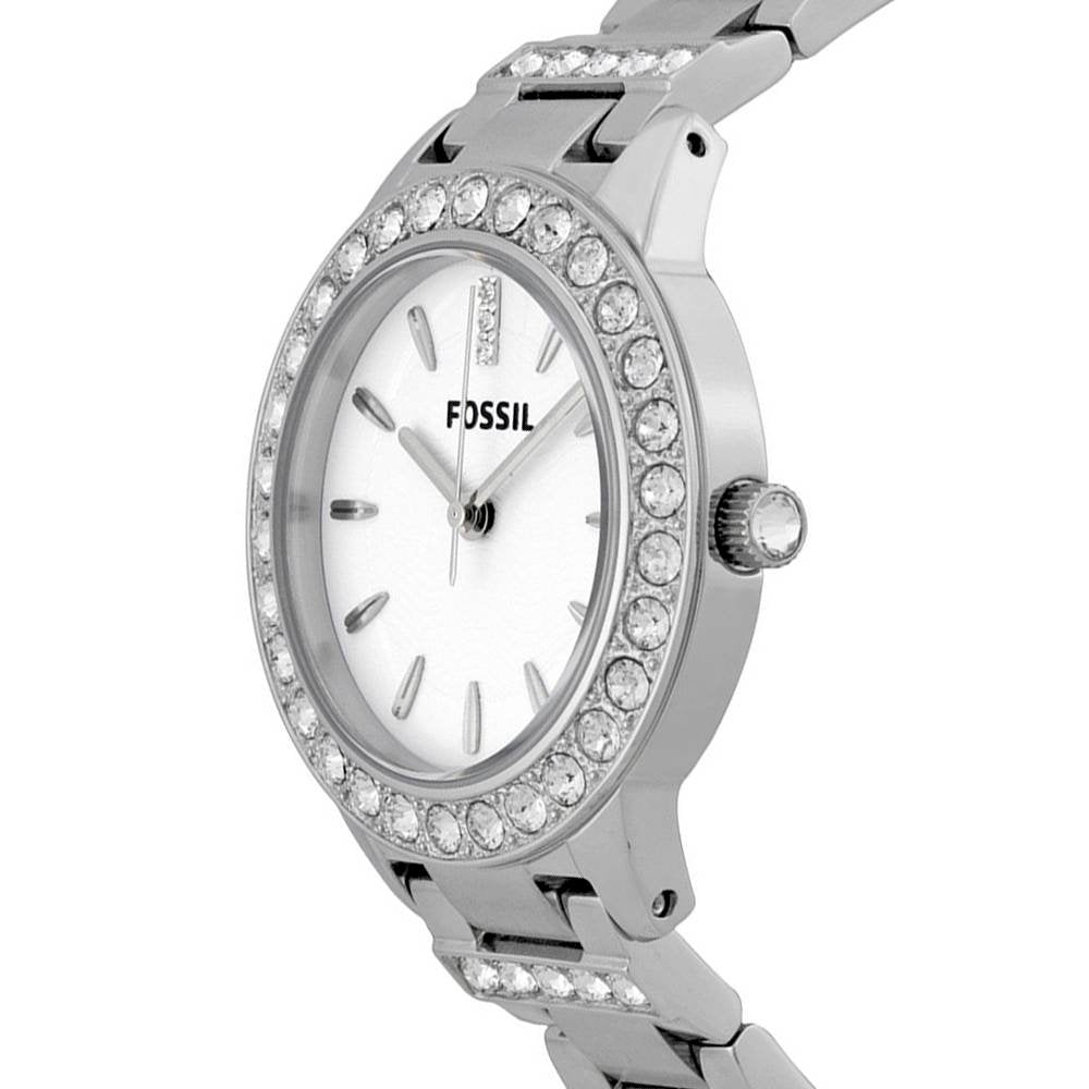 Fossil Glitz White Dial Stainless Steel Ladies Watch ES2362