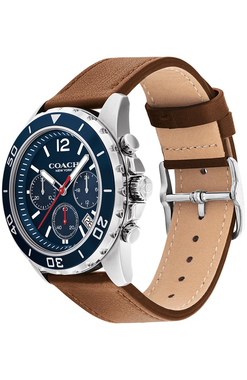Coach Kent Chronograph Brown Leather Strap Men's Watch 14602560 - Dawson Watches #2