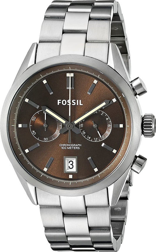 Fossil Del Rey Smoke Stainless Steel Brown Dial Men's Watch  CH2992 - Dawson Watches