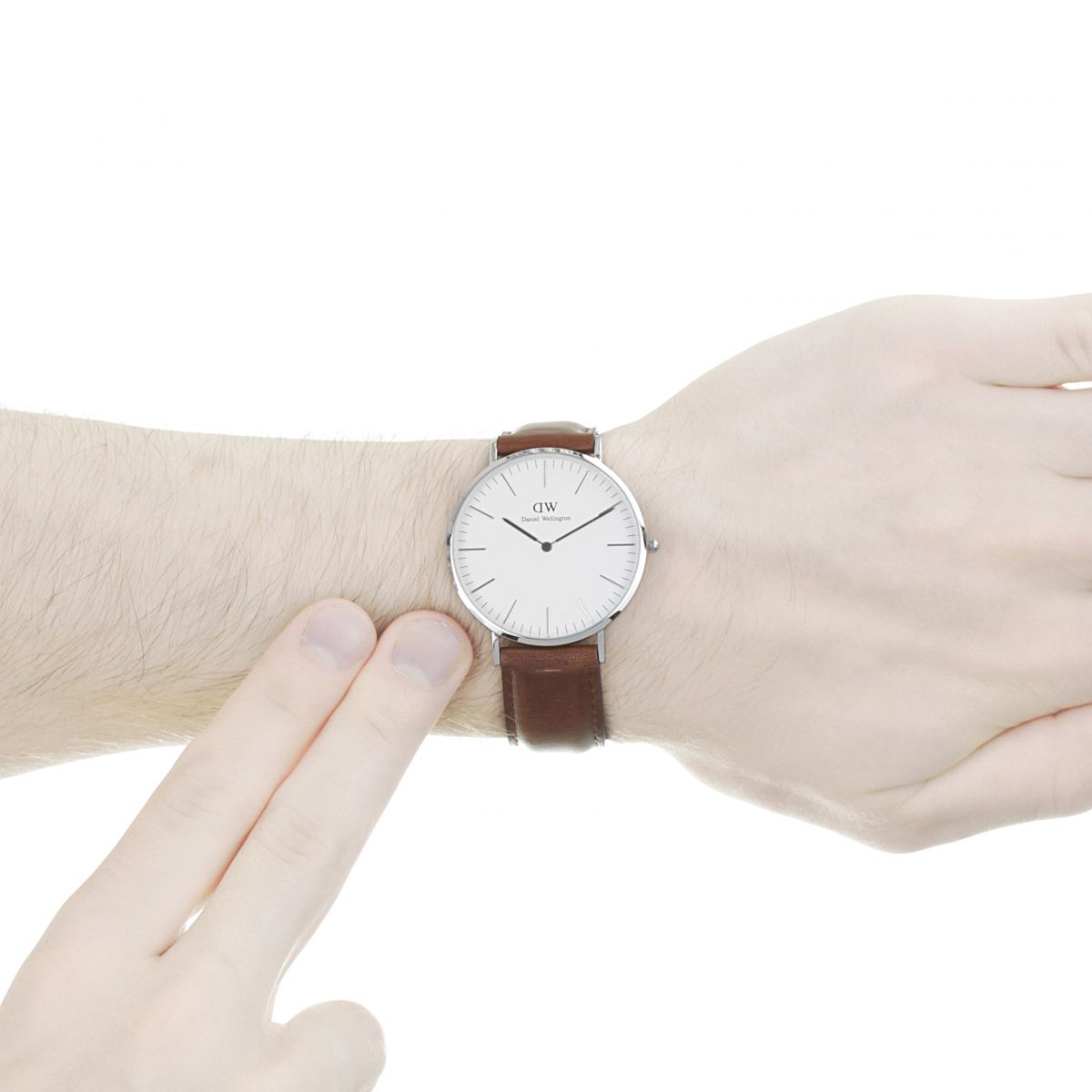 Daniel Wellington White Classic St Mawes 40mm Men's Silver Watch DW00100021 - Dawson Watches