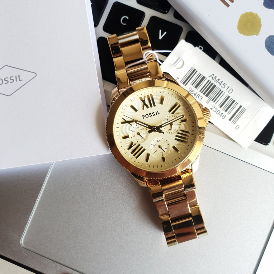 Fossil Cecile Multifunction Champagne Dial Ladies Watch AM4510