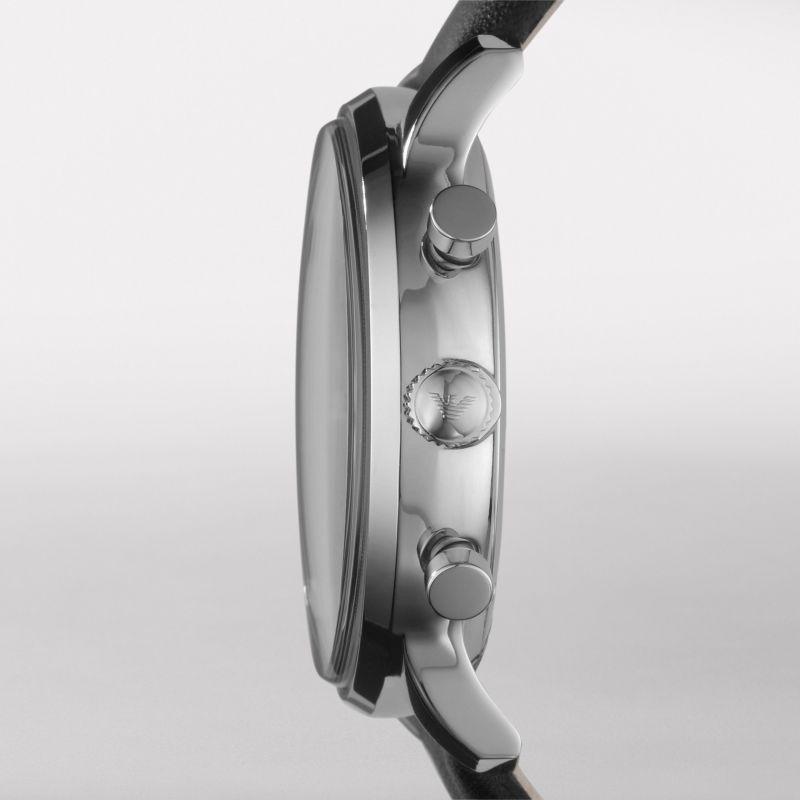 Emporio Armani Black Leather Men's Watch#AR0397 - Dawson Watches #3