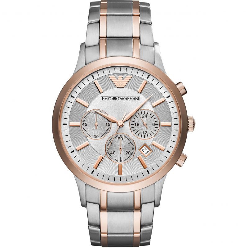 Emporio Armani Renato Chronograph Grey Dial Men's Watch AR11077