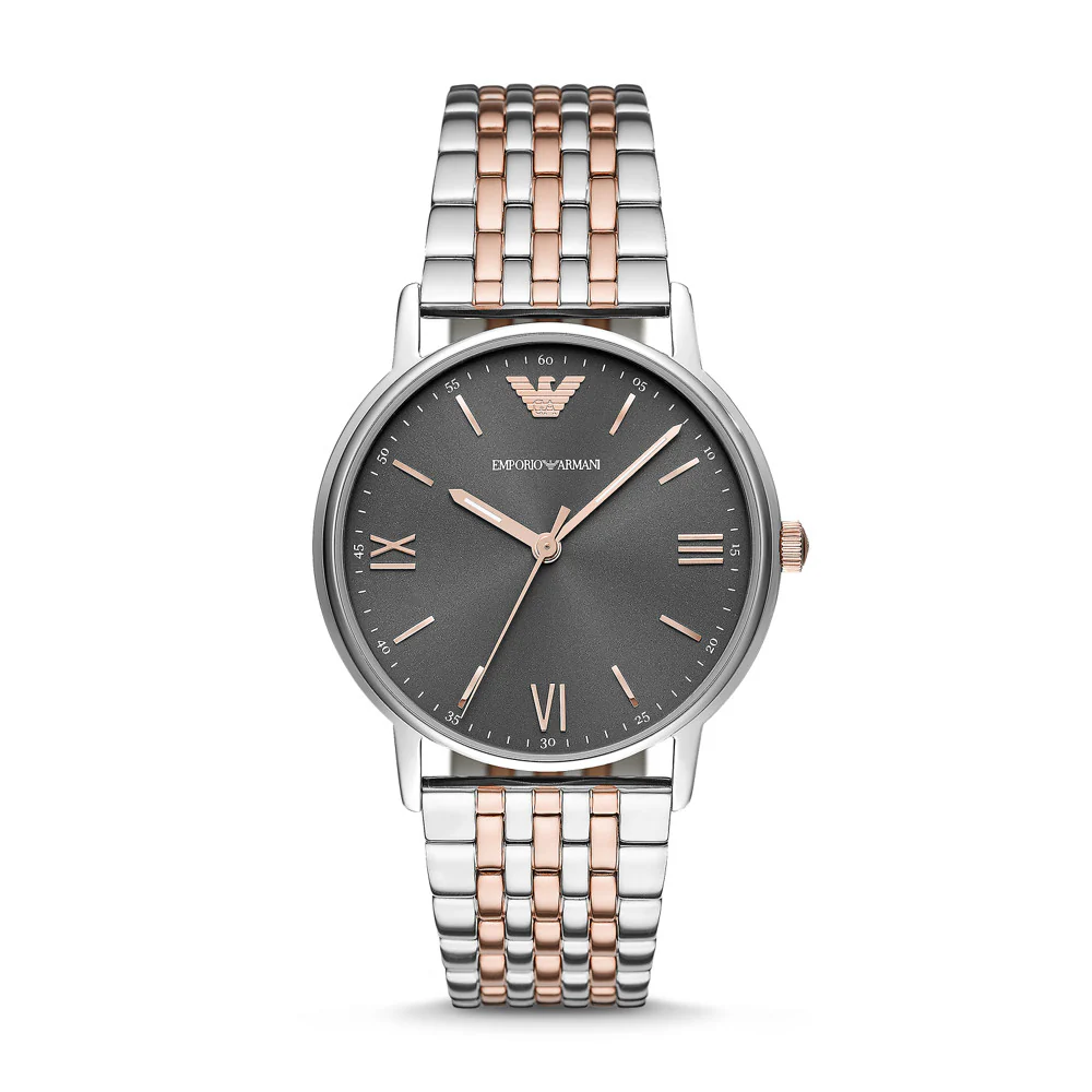 EMPORIO ARMANI Black Dial Two-tone Men's Watch AR11121
