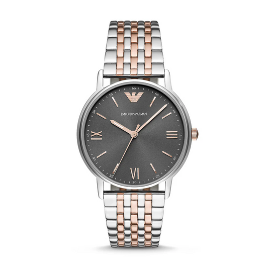 EMPORIO ARMANI Black Dial Two-tone Men's Watch AR11121