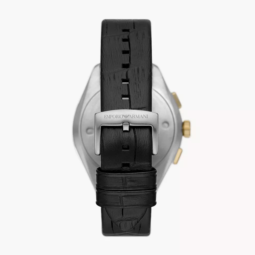 Emporio Armani Chronograph Black Leather Men's Watch AR11498 - Dawson Watches #4