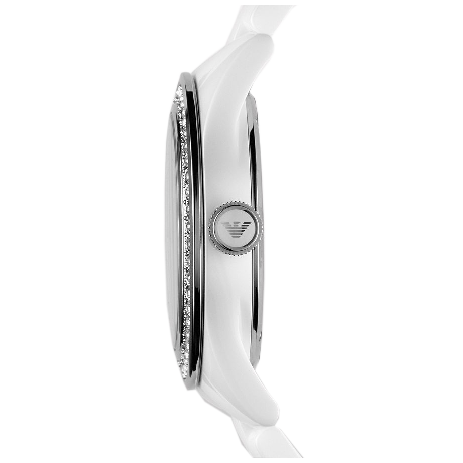 Emporio Armani Crystal Mother of Pearl Dial Ladies Watch AR1426