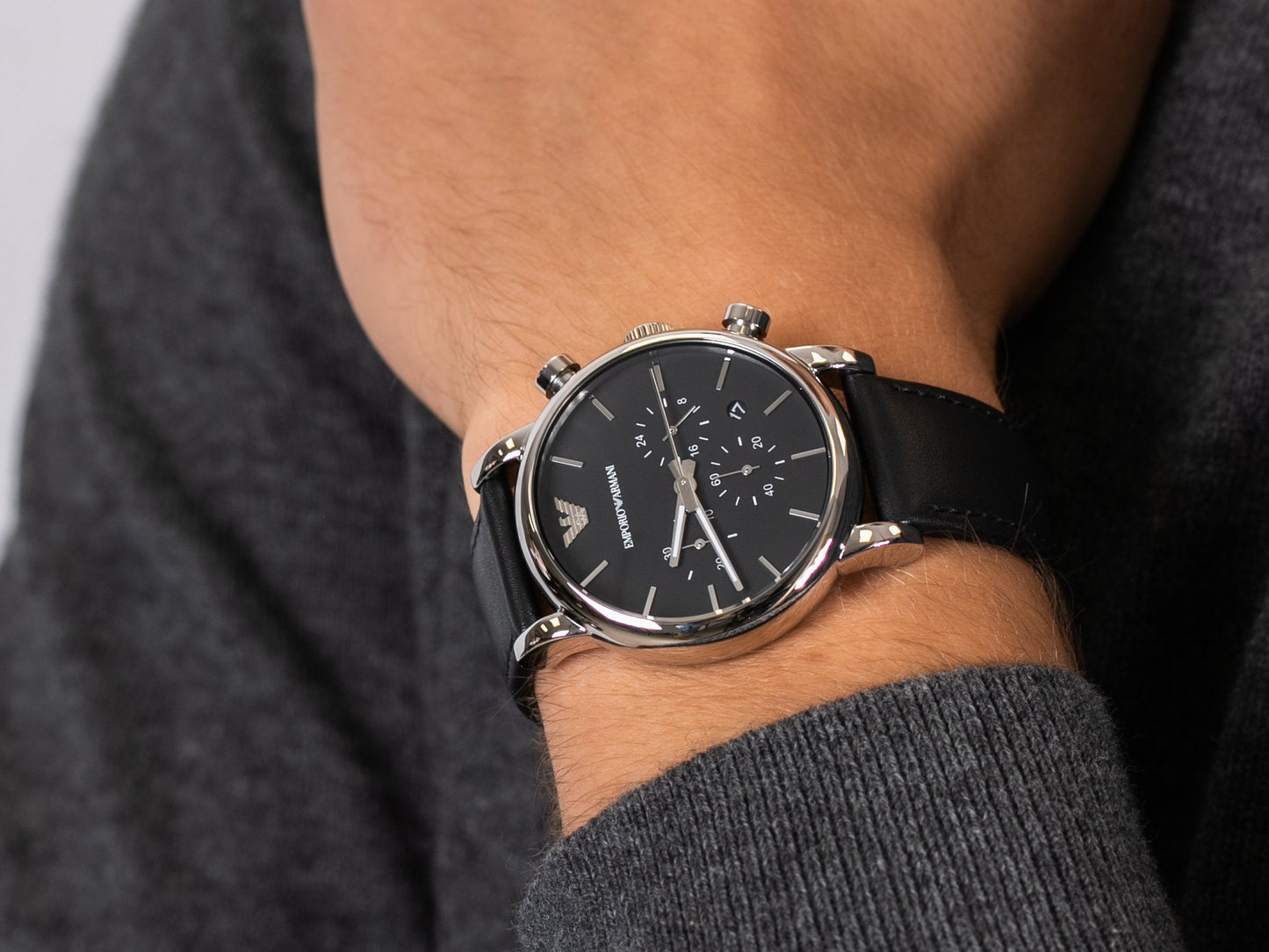 EMPORIO ARMANI Classic Chronograph Black Dial Men's Watch AR1733
