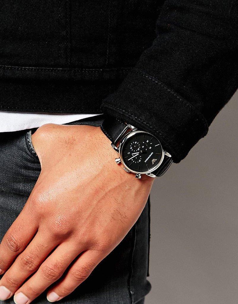 EMPORIO ARMANI Classic Chronograph Black Dial Men's Watch AR1733