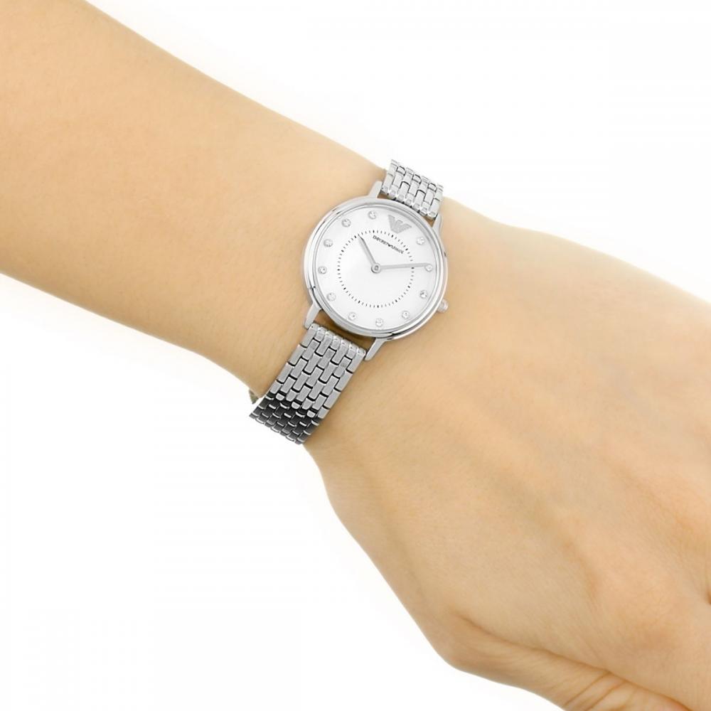 Emporio Armani Mother of Pearl Dial Silver Tone Ladies Watch AR2511