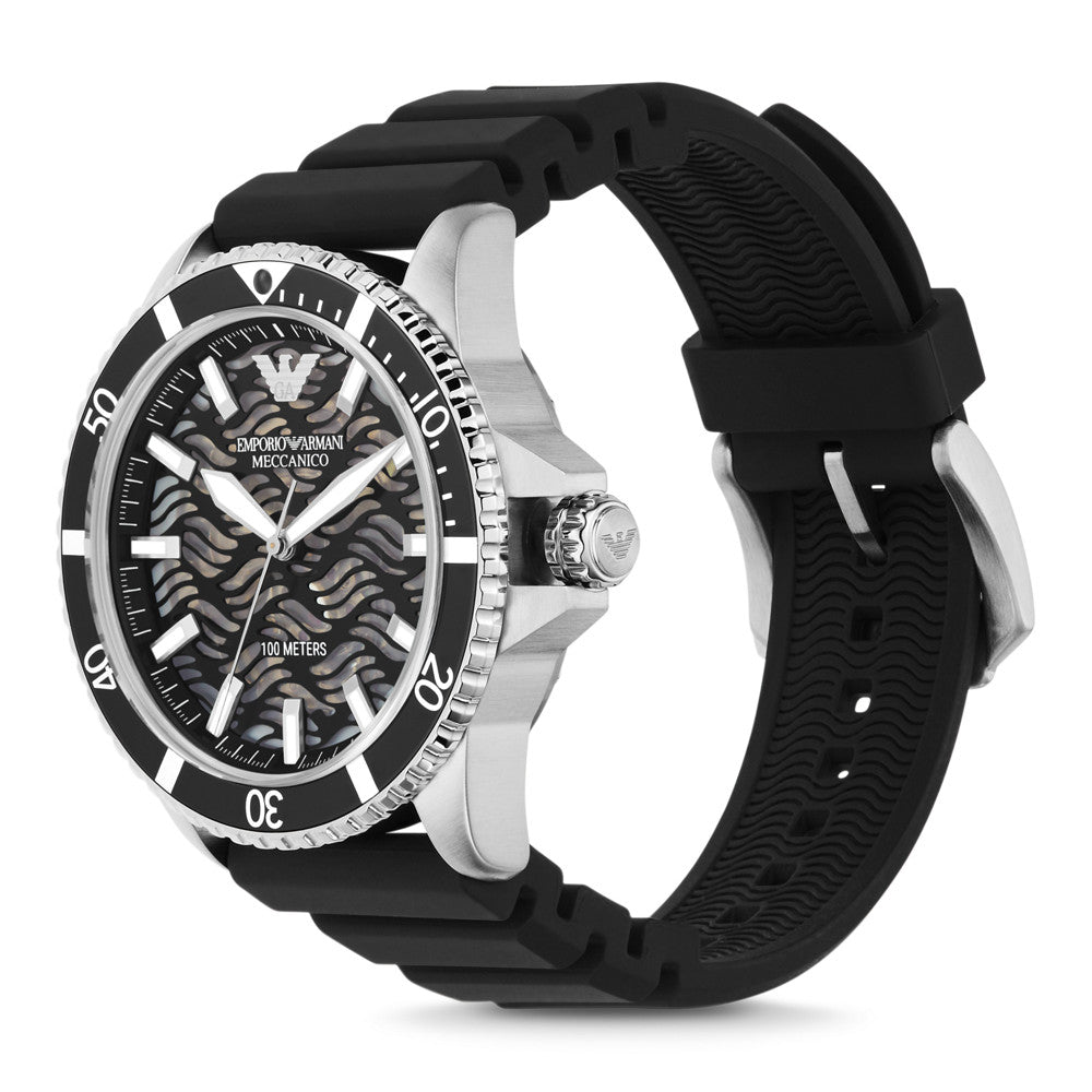 Emporio Armani Automatic Black Silicone Men's Watch AR60062 - Dawson Watches #2