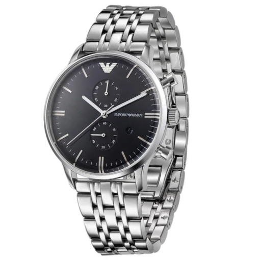 Emporio Armani Chronograph Black Dial Stainless Steel Men's Watch#AR80009 - Dawson Watches #2