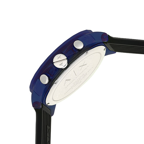 Armani Exchange Outerbanks Blue Silicon Strap Men's Watch AX1339 - Dawson Watches #3