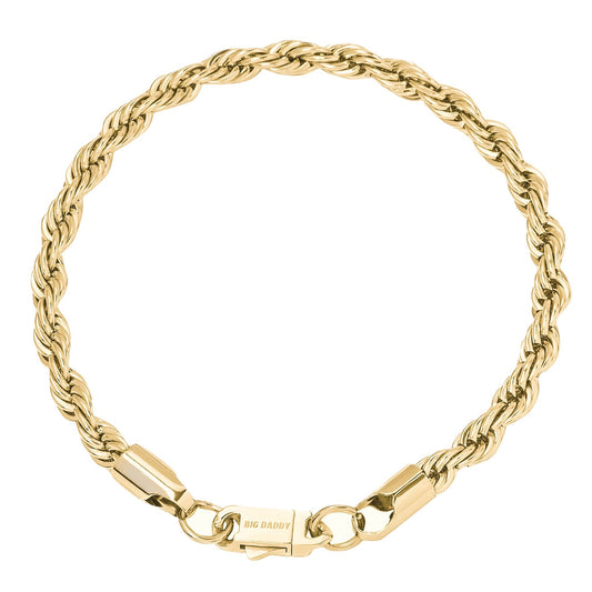 Big Daddy 6MM Gold Rope Bracelet