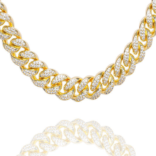 Big Daddy 10MM Iced Out Miami Cuban Link Gold Chain
