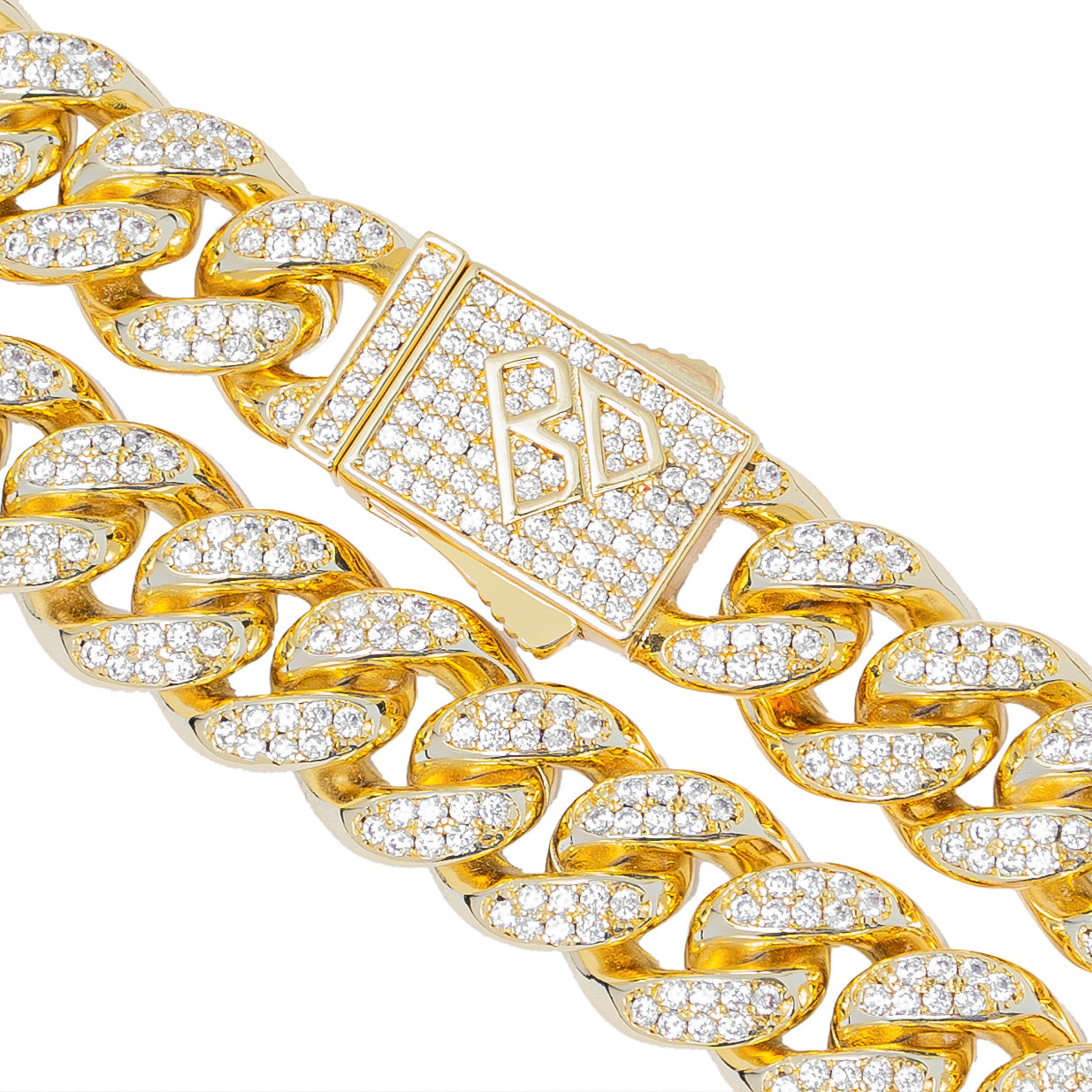 Big Daddy 12MM Gold Diamond Cuban Link Chain