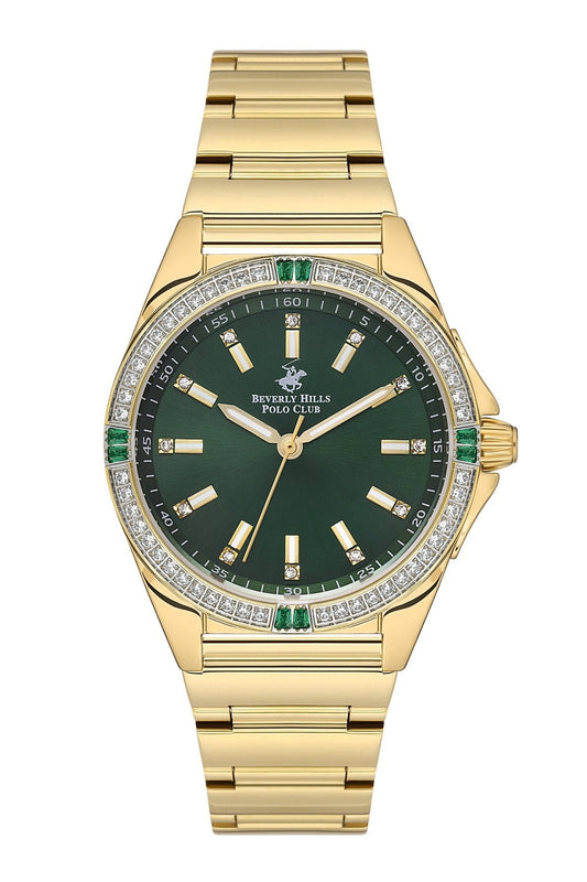 BEVERLY HILLS POLO CLUB Women's Green Dial Analog watch – BP3587C.170