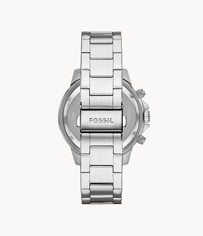 Fossil Bannon Silver Multifunction Stainless Steel Men's Watch BQ2490