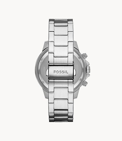 Fossil Bannon Chronograph Silver Stainless Steel Men's Watch BQ2492