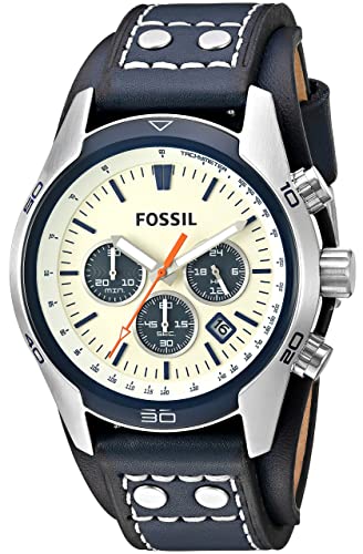 Fossil Coachman Chronograph Off-White Dial Men's Watch CH3051