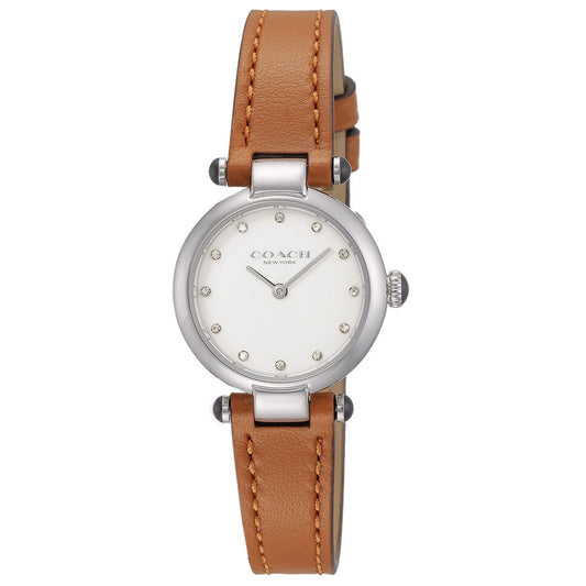 Coach Cary Chalk Brown Leather Strap Women's Watch  14504016 - Dawson Watches