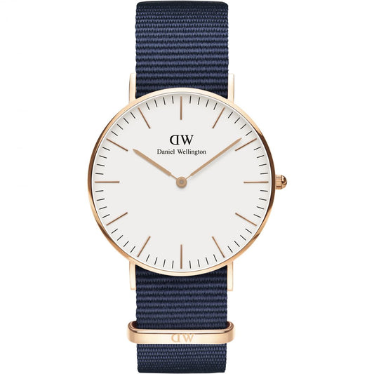 Daniel Wellington White Classic Bayswater 36mm Women's Gold Watch DW00100279 - Dawson Watches