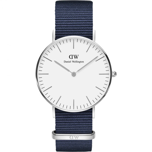 Daniel Wellington White Classic Bayswater 36mm Women's Silver Watch DW00100280 - Dawson Watches