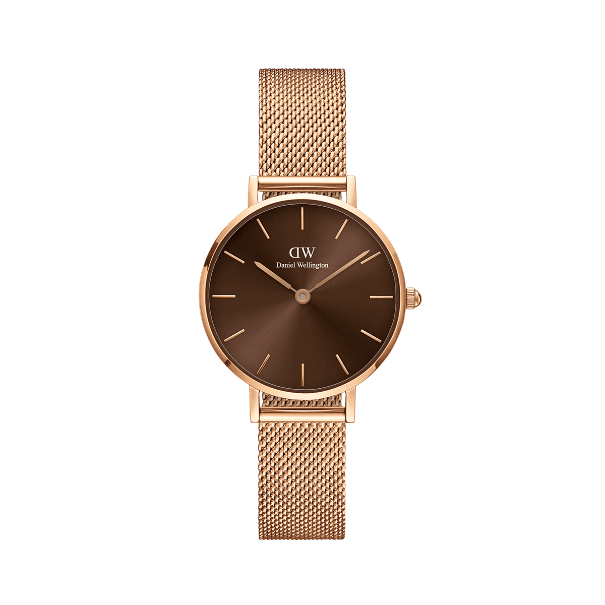 Daniel Wellington Petite Amber Brown Dial 28 mm Rose Gold Watch DW00100476