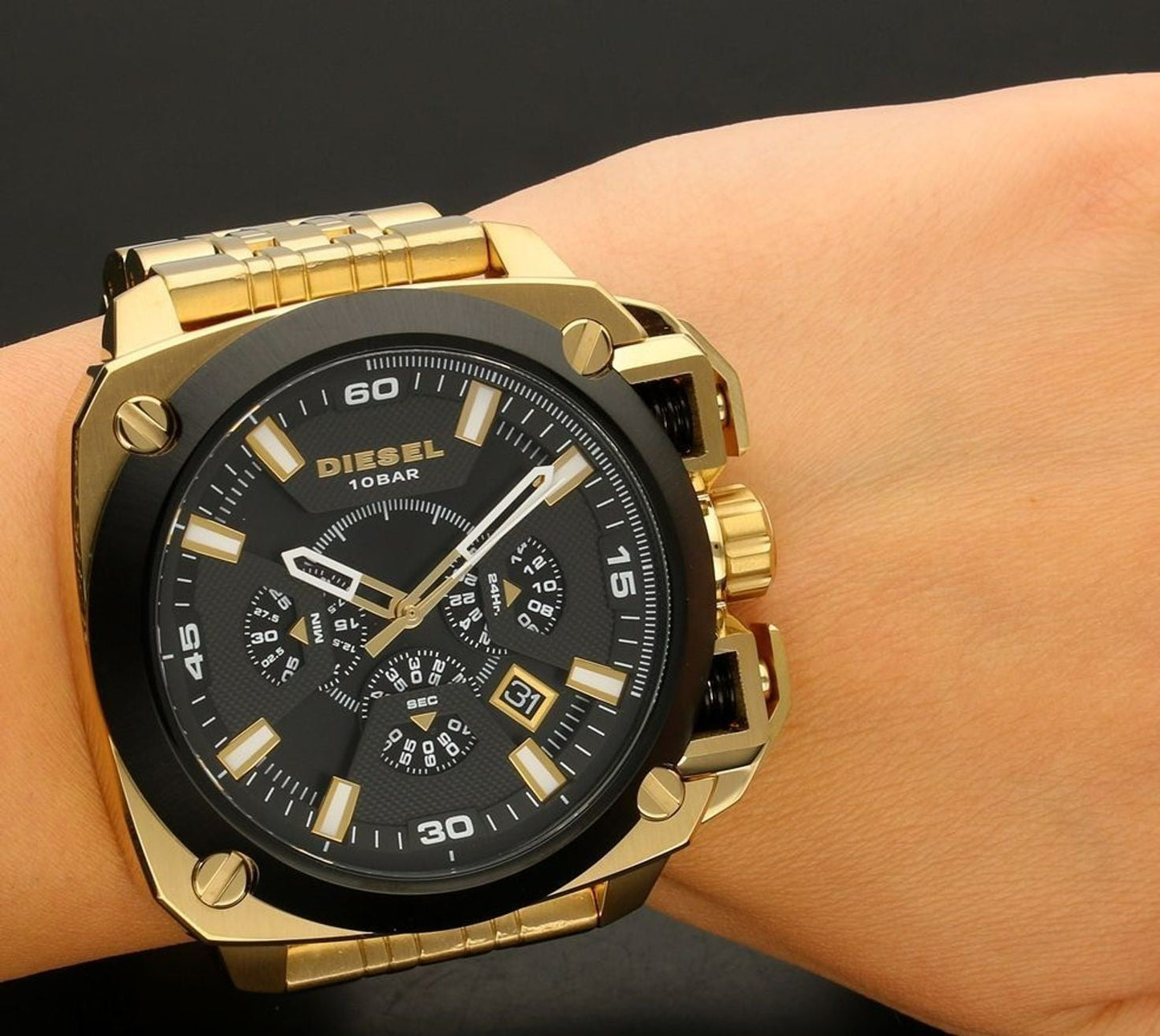 Diesel BAMF Gold Chrono Men's Watch DZ7378