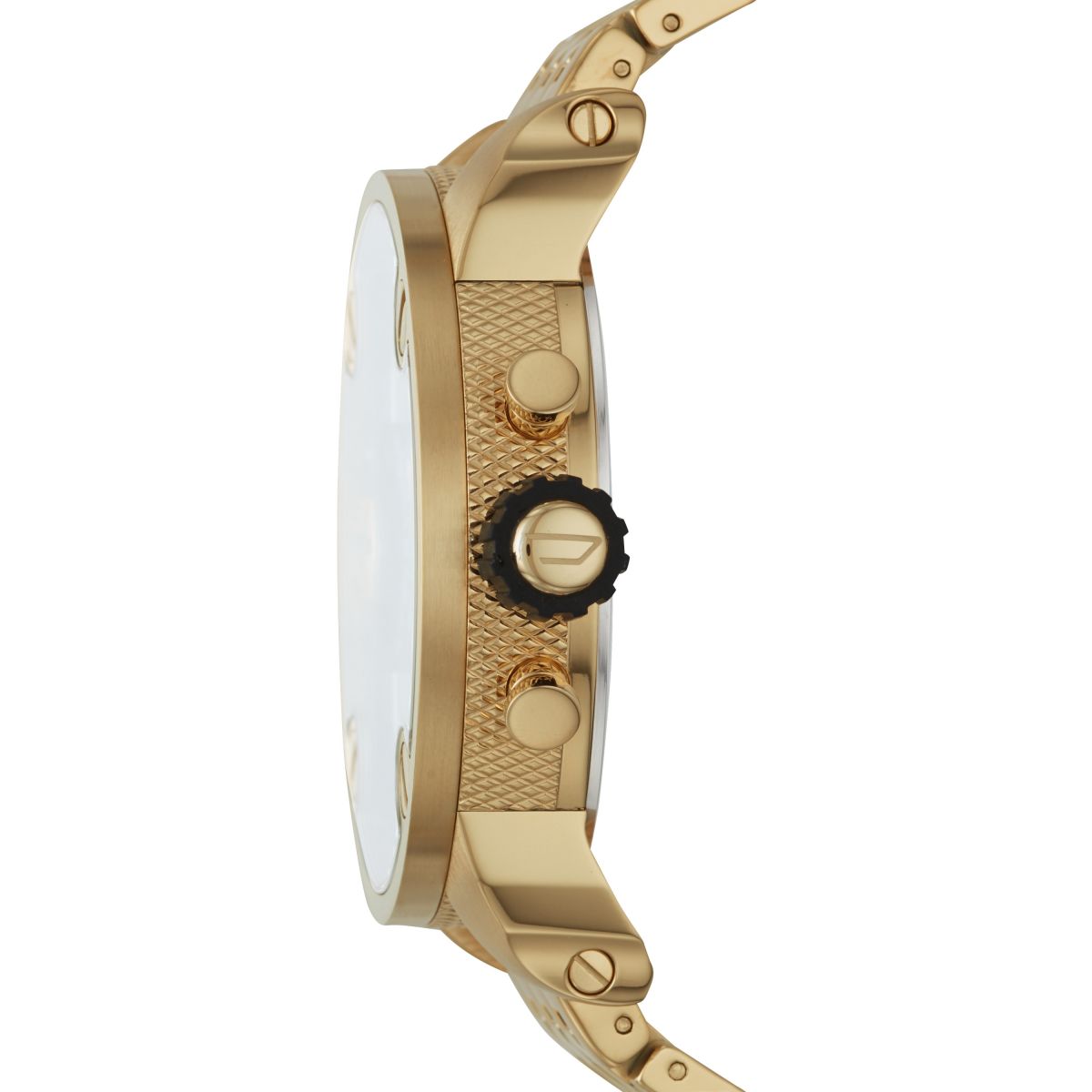Diesel Big Daddy DZ7412 316L gold stainless steel 2 time zones 30m water-resistant