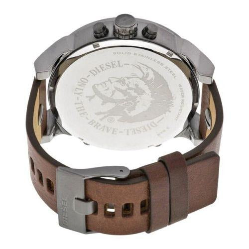 Diesel Big Daddy DZ7413 316L gunmetal stainless steel 3ATM (30m) water resistant 4 Time zones (GMT)