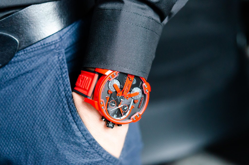 Diesel Big Daddy 2.0 Men's Red Watch DZ7431