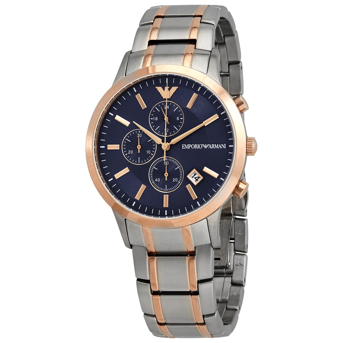 Emporio Armani Chronograph Quartz Blue Dial Men's Watch AR80025