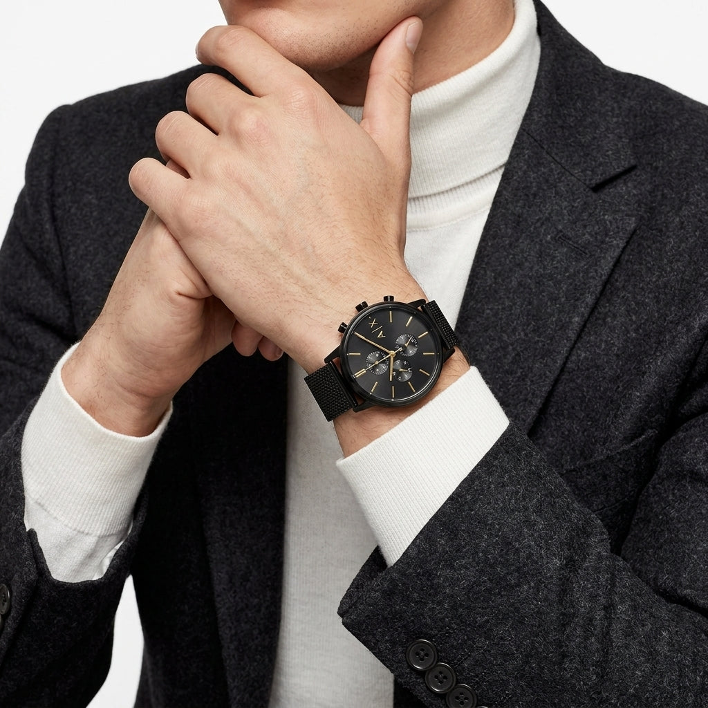 Armani Exchange Cayde Multifunction Black Dial Watch - AX2716