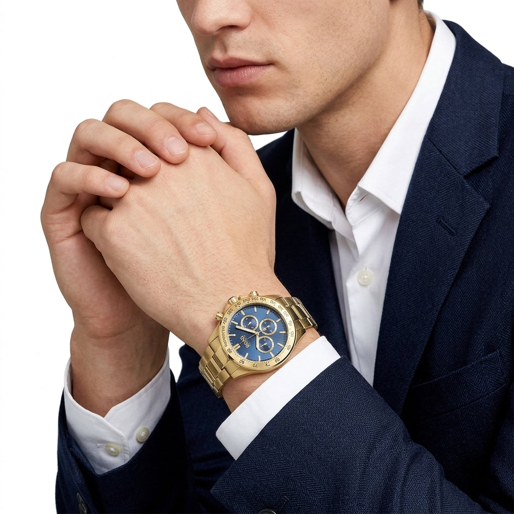 Hugo Boss Ikon Chronograph Blue Enamel Dial Watch 1513340