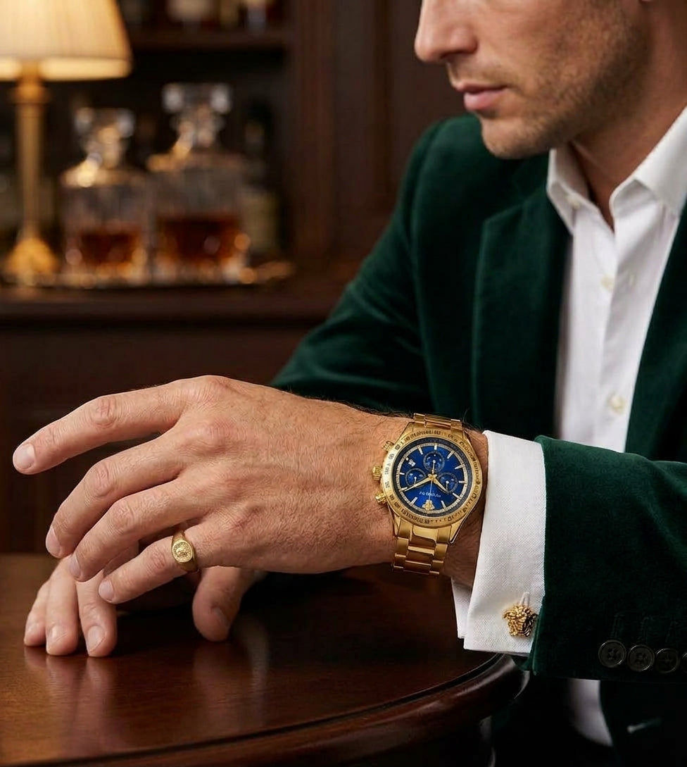 Versace Chronograph Classic Blue Dial Watch - VEV700619