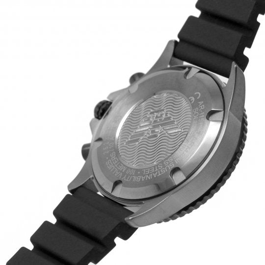 Emporio Armani Chronograph Black Silicone Men's Watch AR11515 - Dawson Watches #4