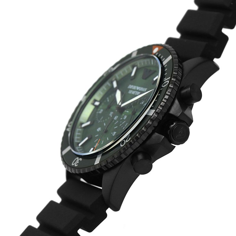 Emporio Armani Chronograph Black Silicone Men's Watch AR11463 - Dawson Watches #3