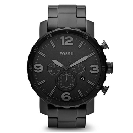 Fossil Nate Chronograph Black Dial Men's Watch JR1401