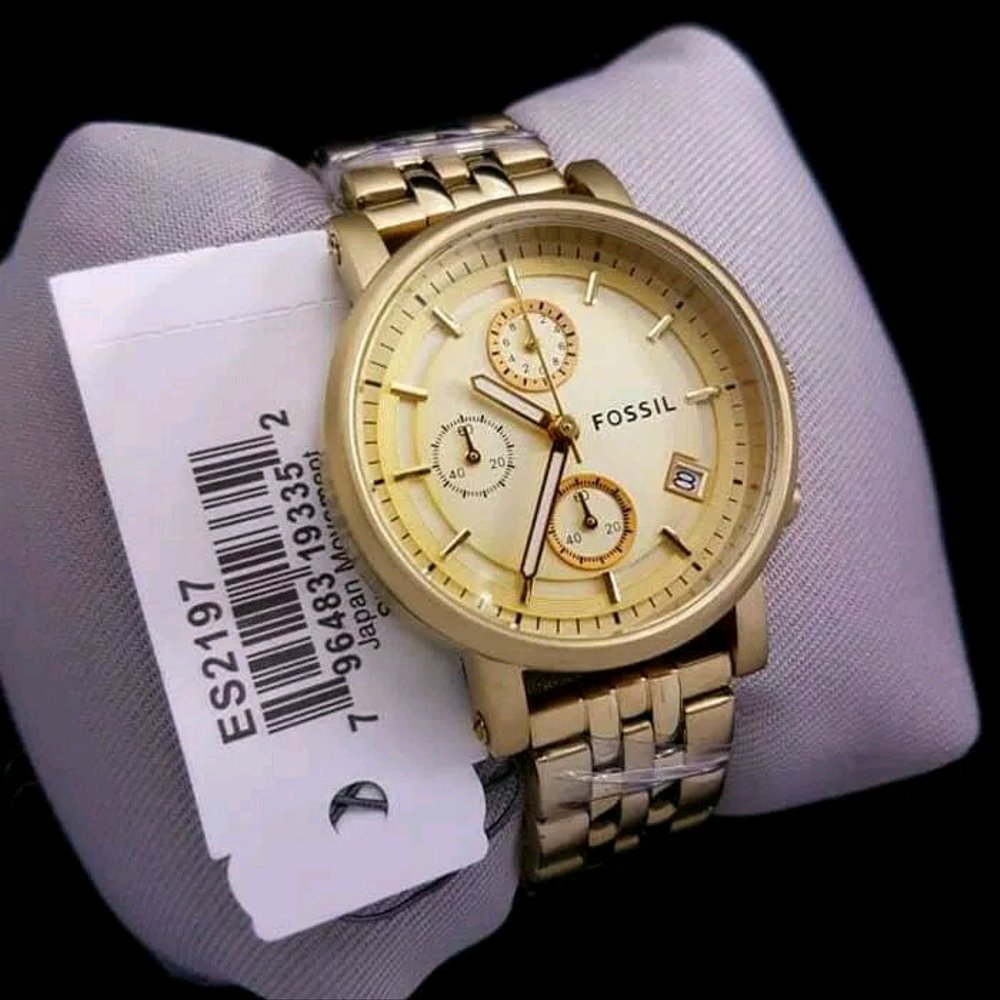 Fossil Boyfriend Chronograph All Gold Watch ES2197