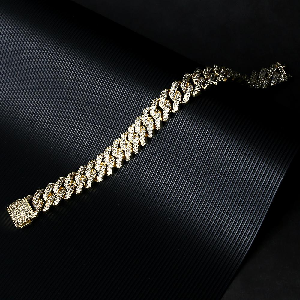Big Daddy 15mm Chunky Gold Iced Out Diamond Cuban Bracelet