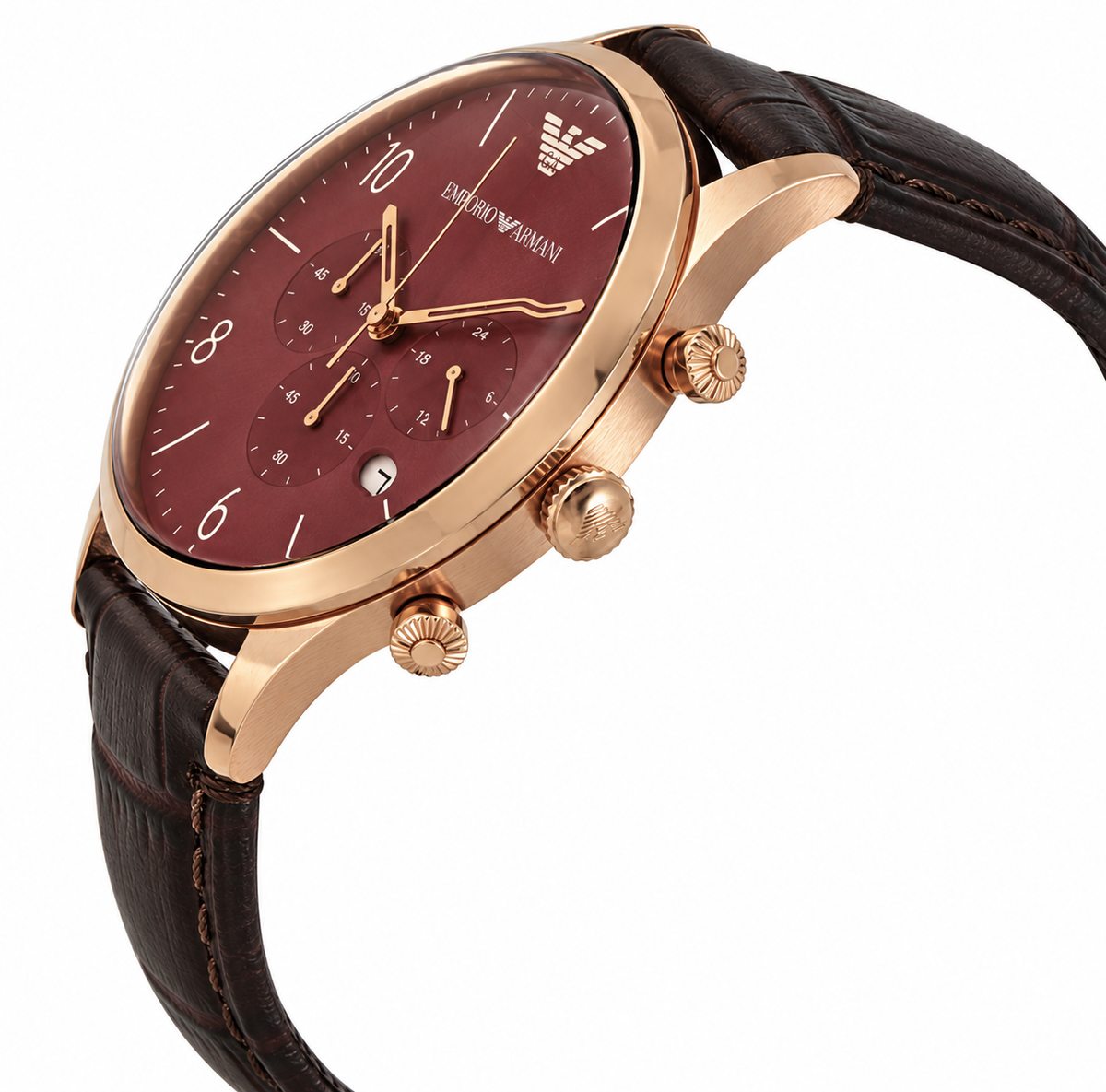 Emporio Armani Classic Chronograph Burgundy Dial Watch AR1890