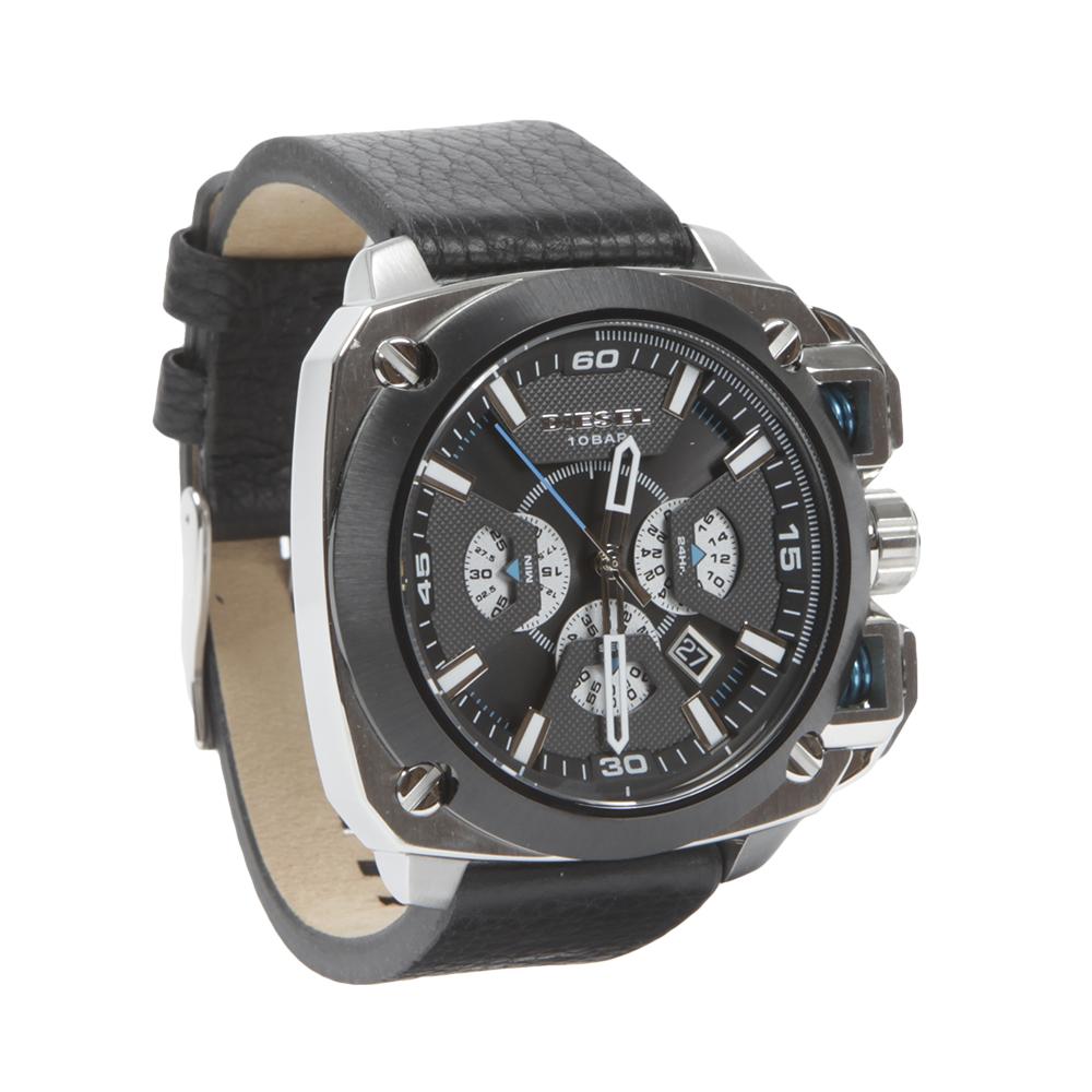 Diesel BAMF Men's Watch DZ7345 316L silver stainless steel 10ATM (100m) water resistant Japan movement with a chronograph and date function