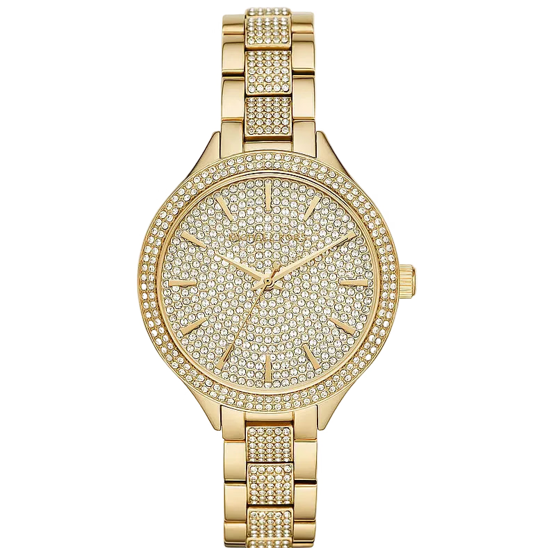 Michael Kors Slim Runway Pavé Gold-Tone Watch - MK3632