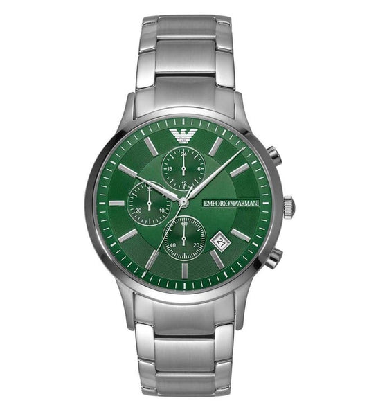 Emporio Armani Chronograph Stainless Steel Green Dial Men's Watch  AR11507 - Dawson Watches