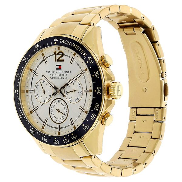 Tommy Hilfiger Luke Multifunction White Dial Gold Watch - 1791121